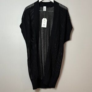 Black Open-Knit Women's Sweater size S/M NWT